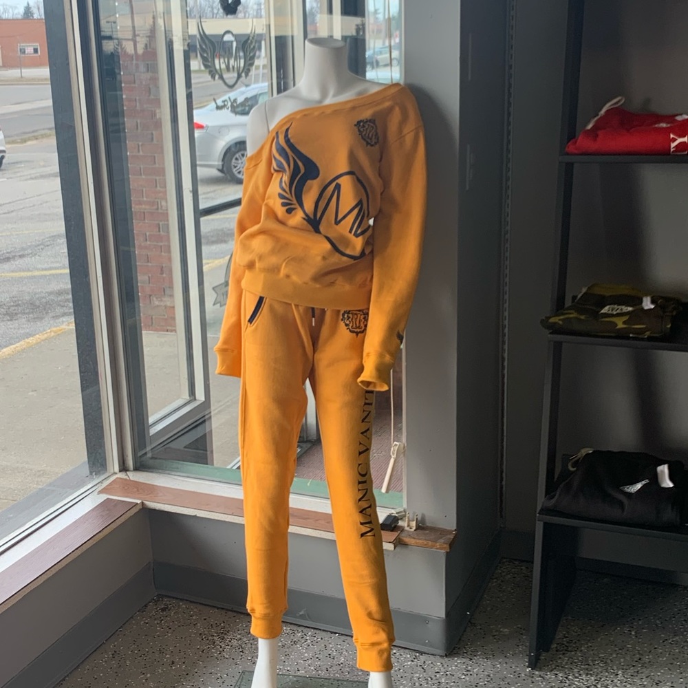 2 piece off the shoulder jogger set